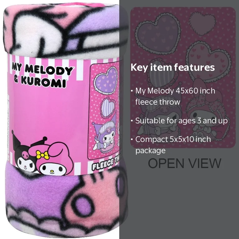 My Melody Fleece Throw Blanket, Size 45x60 Inches - Walmart.com