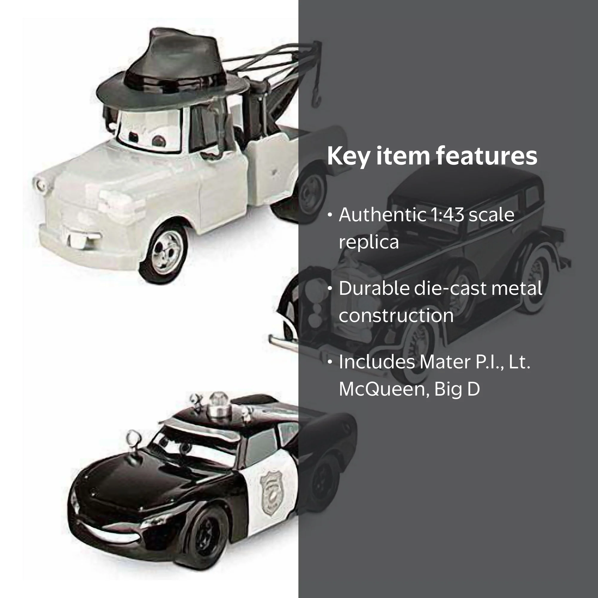 Disney / Pixar Cars 1:43 Multi-Packs Mater Private Eye Diecast Car