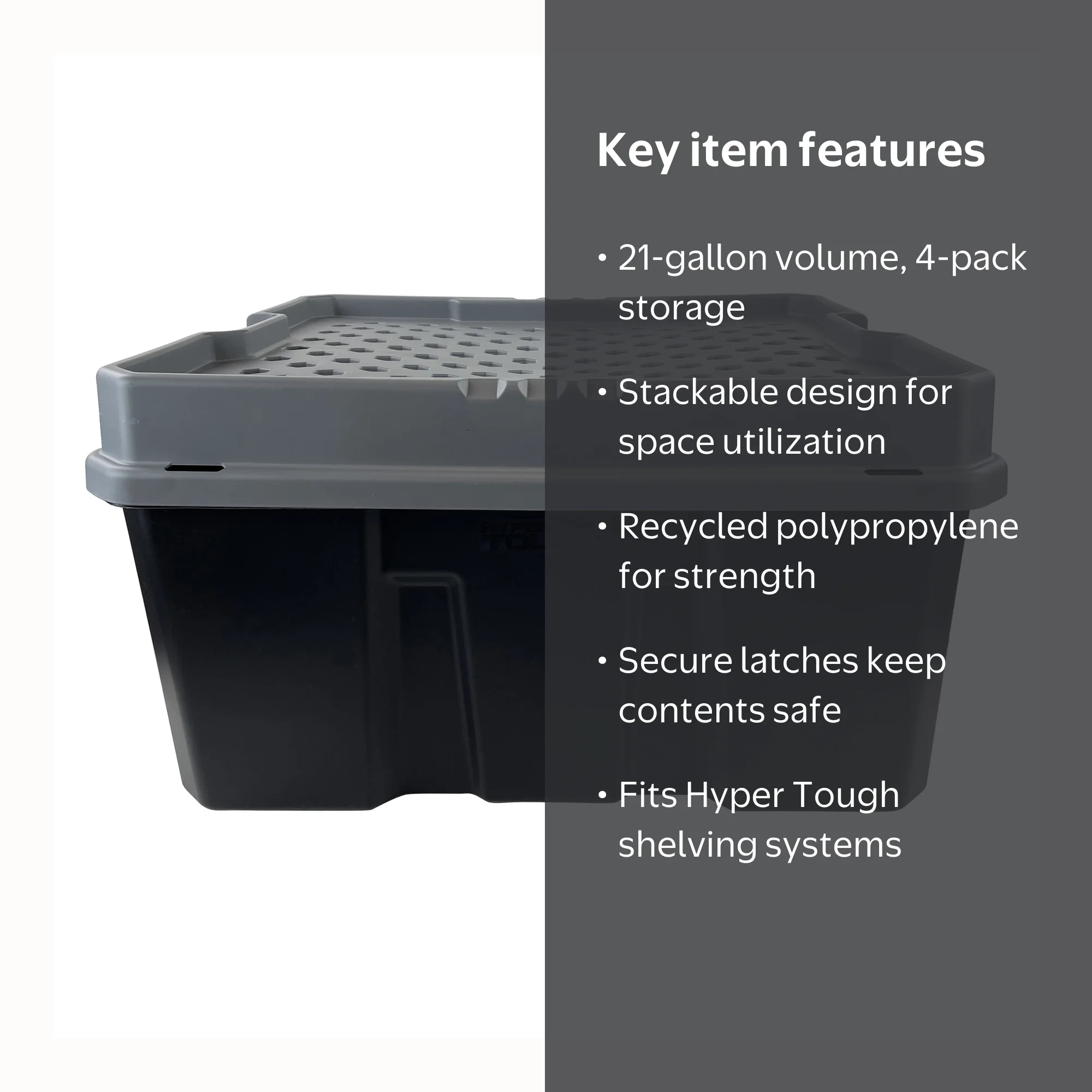 Hyper Tough 21G Tote - Plastic storage bins for home - Walmart