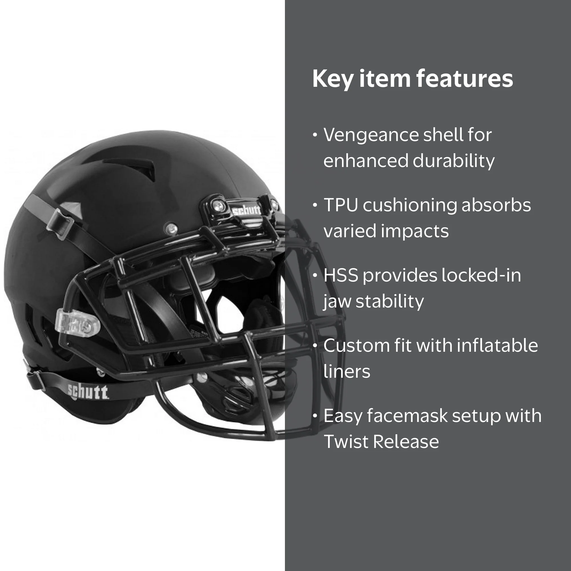 Schutt Vengeance Pro LTD II Adult Football Helmet, Size Medium