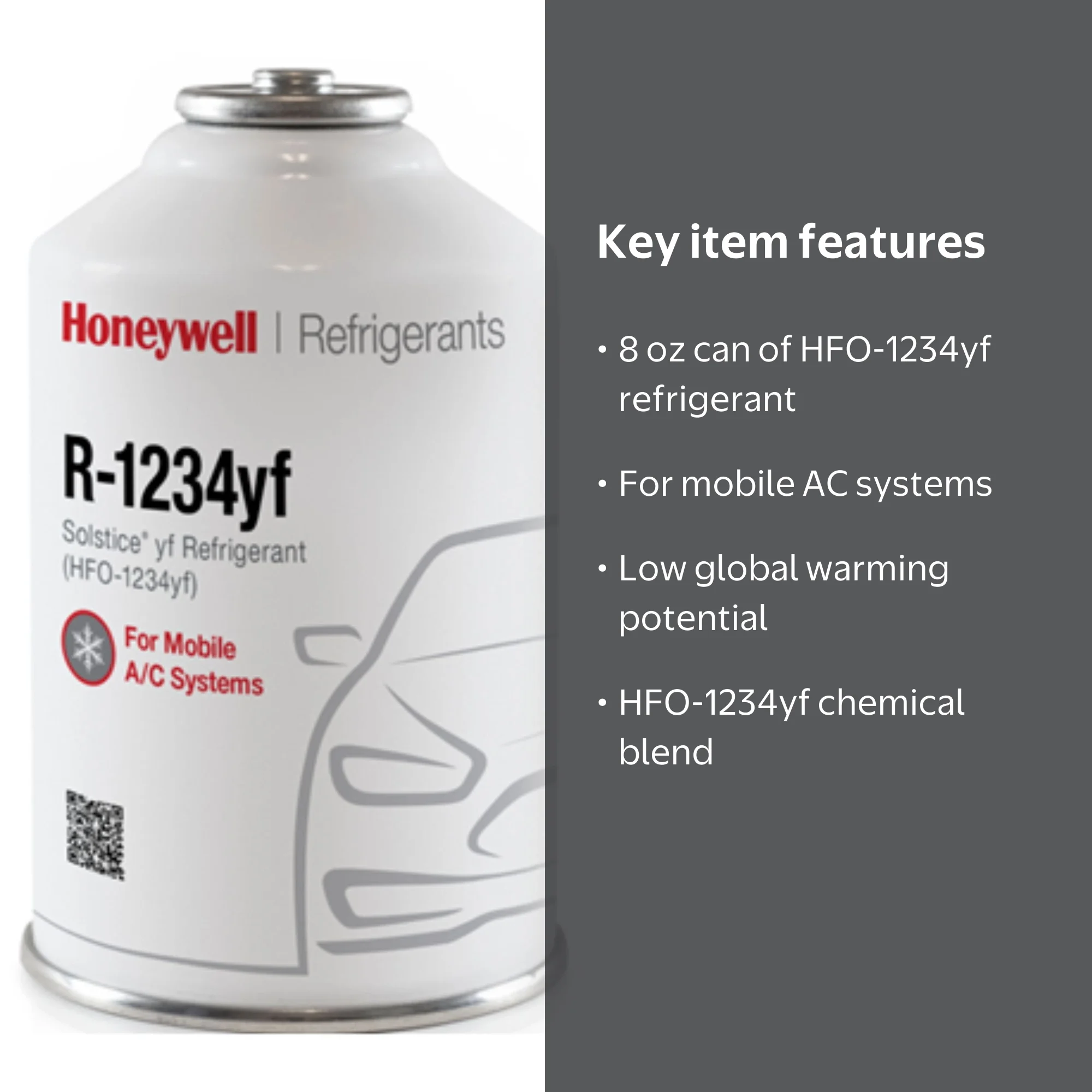 FJC FJ696 8oz Honeywell R-1234yf AC Refrigerant Can for Auto