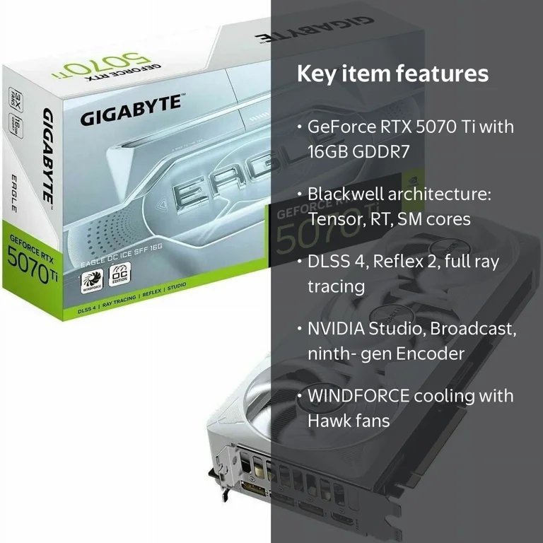 GIGABYTE, Graphic Card, NVIDIA GeForce RTX 5070 Ti, 16 GB GDDR7