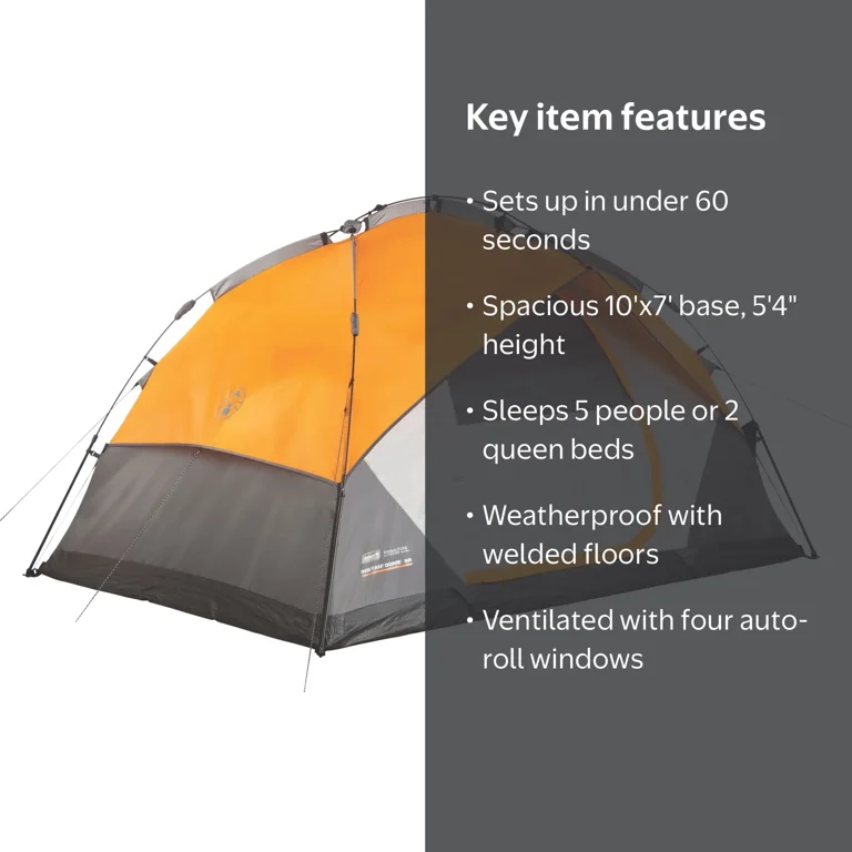 Coleman Instant Dome 5 Person Signature Tent - Walmart.com