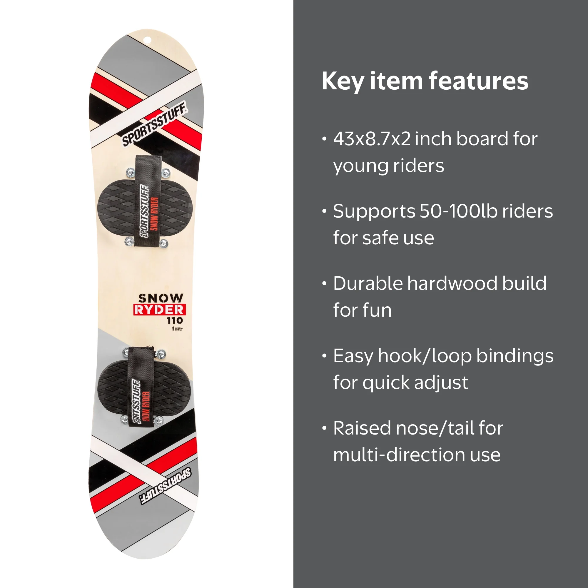 Sportsstuff Snow Ryder Snowboard for Children, 110cm - Walmart.com