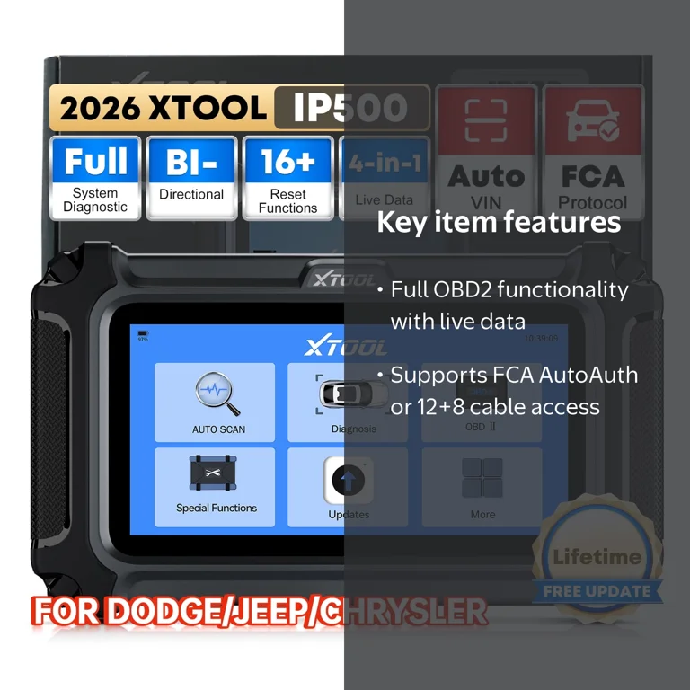 XTOOL IP500 OBD2 Scanner, Full Systems Bi-Directional with All