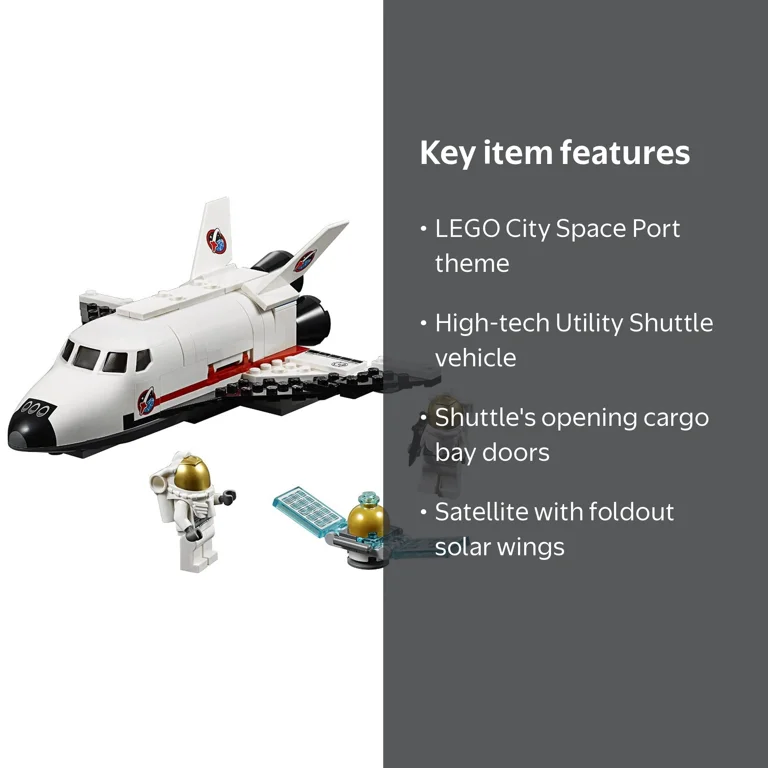 LEGO City Space Port 60078 Utility Shuttle Building Kit - Walmart.com