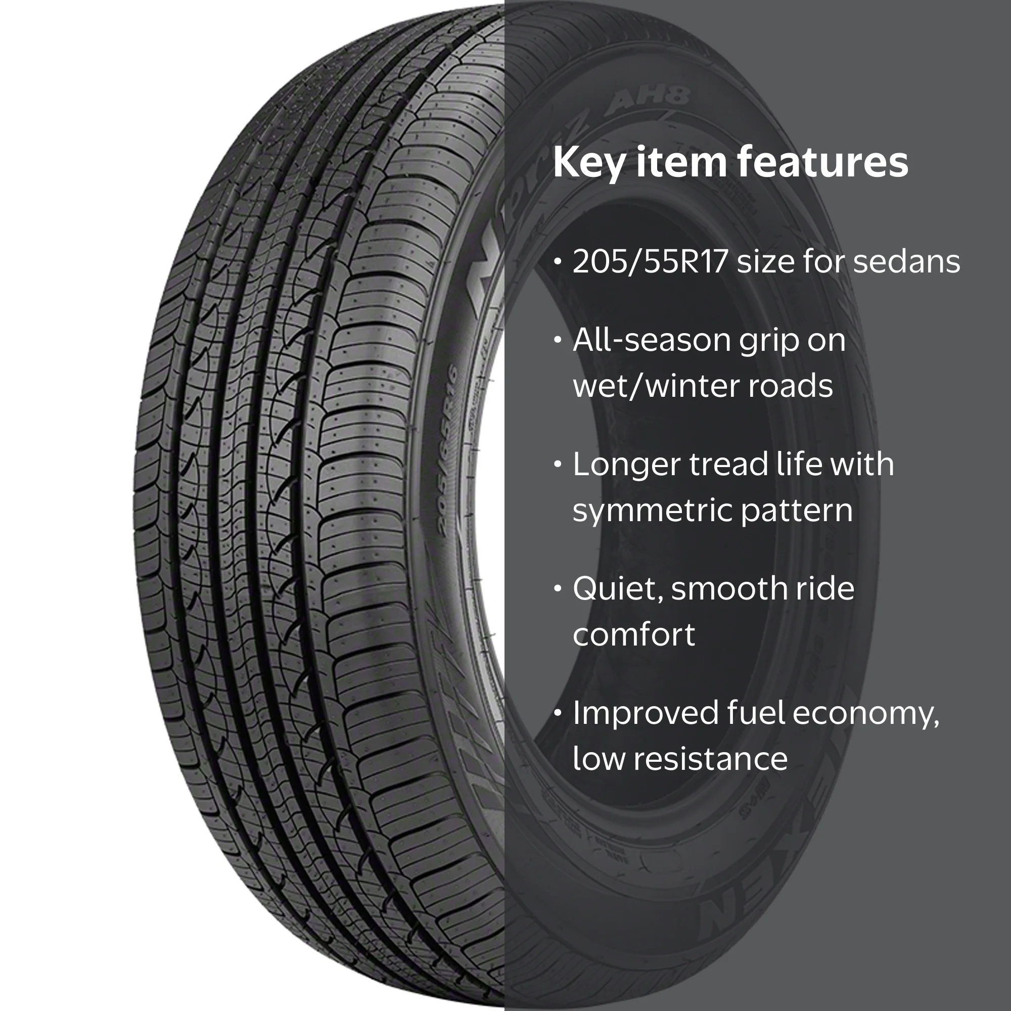 Nexen N'Priz AH8 All Season 205/55R17 91H Passenger Tire - Walmart.com