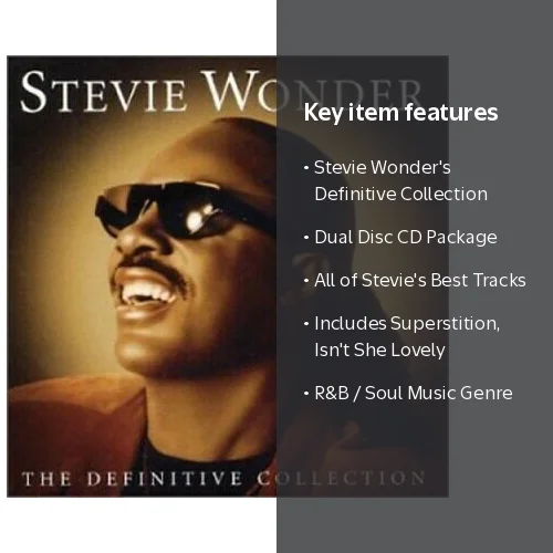 洋楽 Stevie Wonder THE DEFINITIVE COLLECTION Stevie Wonder - Definitive Collection - Music & Performance - CD