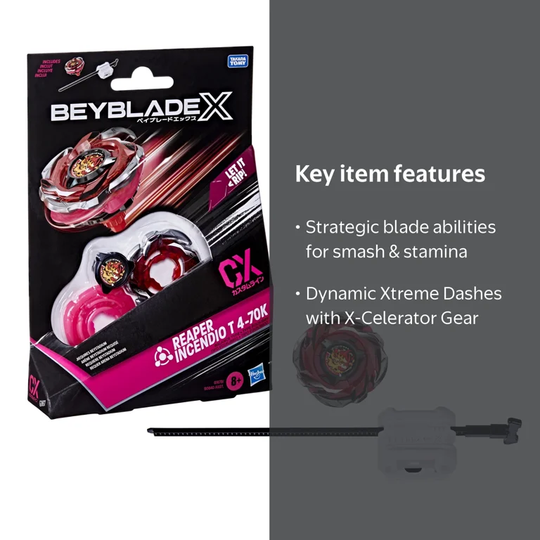 新品未開封BEYBLADE X CXリーパーインセンディオ T4-70K2セット Beyblade X Reaper Incendio T 4-70K CX Starter Pack Set with