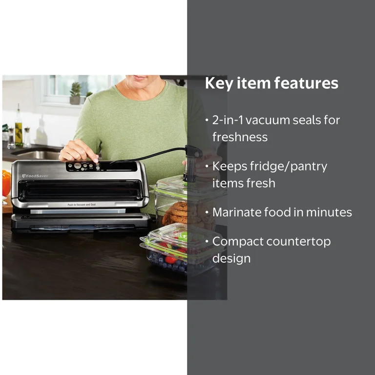 FoodSaver FM5460 2-in-1 Vacuum Sealer, Food Preservation System