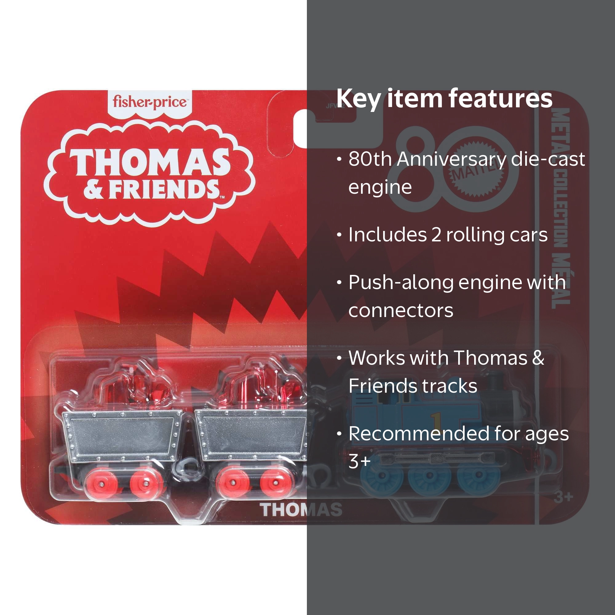 Thomas & Friends by Fisher-Price Small Die-Cast Mattel 80th Engine