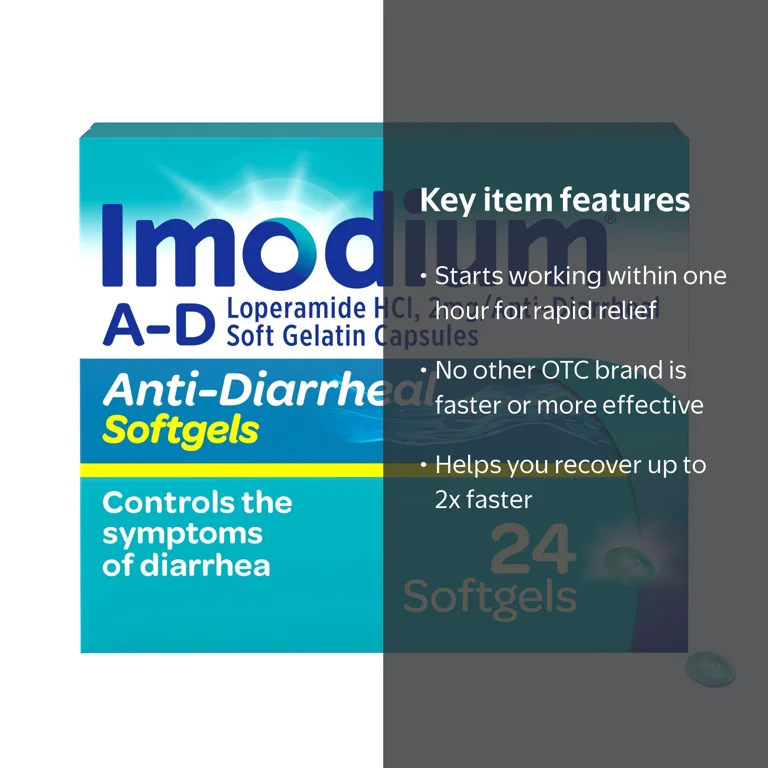 Imodium Anti-Diarrheal Softgels, 24 Count