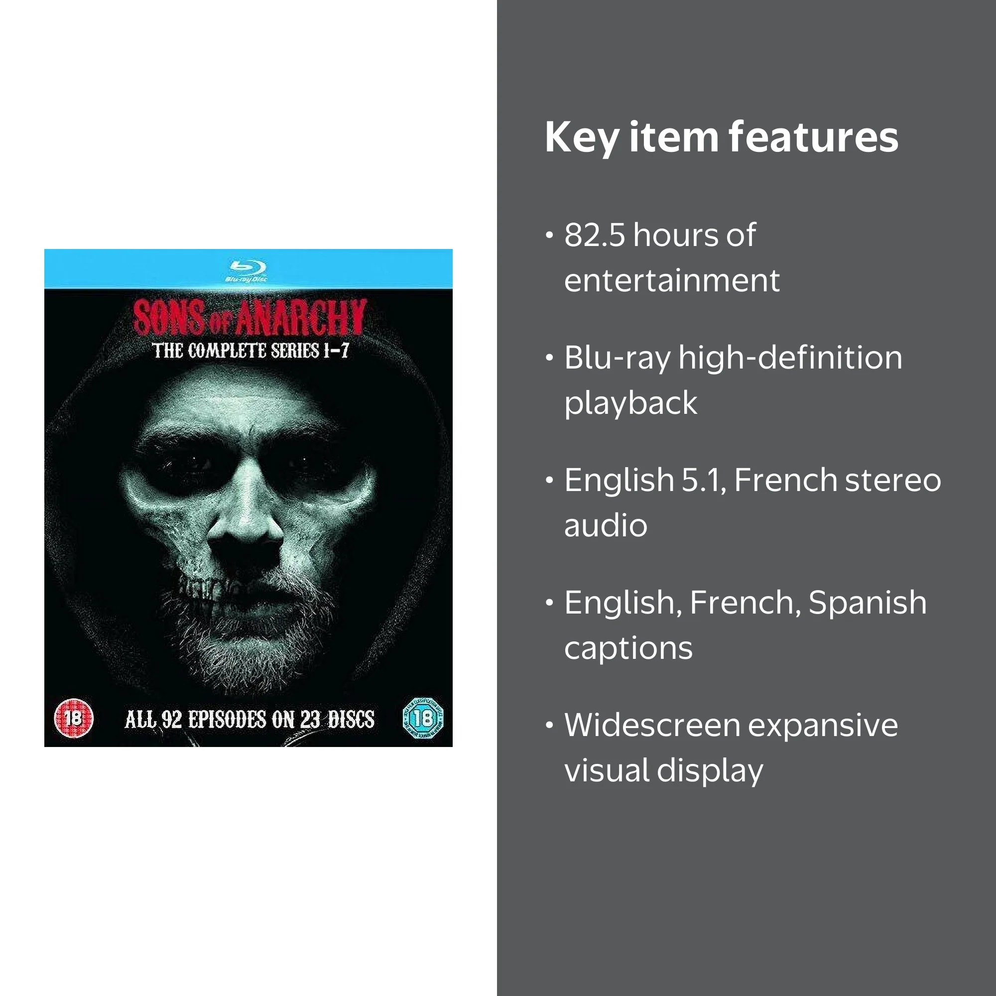 Sons of Anarchy: Complete Set 1-7 (Blu-ray), Box Set, Action