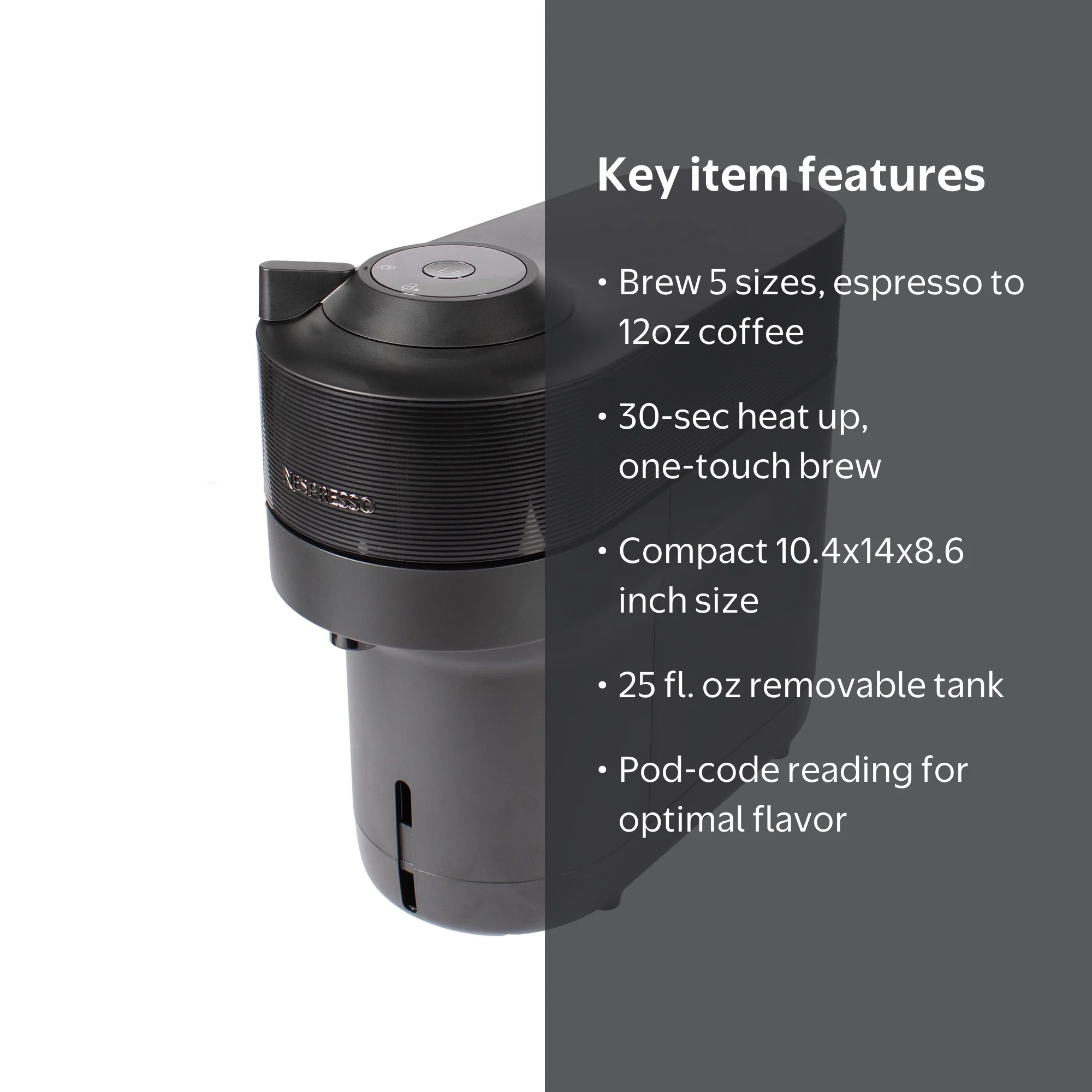 Nespresso Vertuo Pop+ Coffee Maker and Espresso Machine with