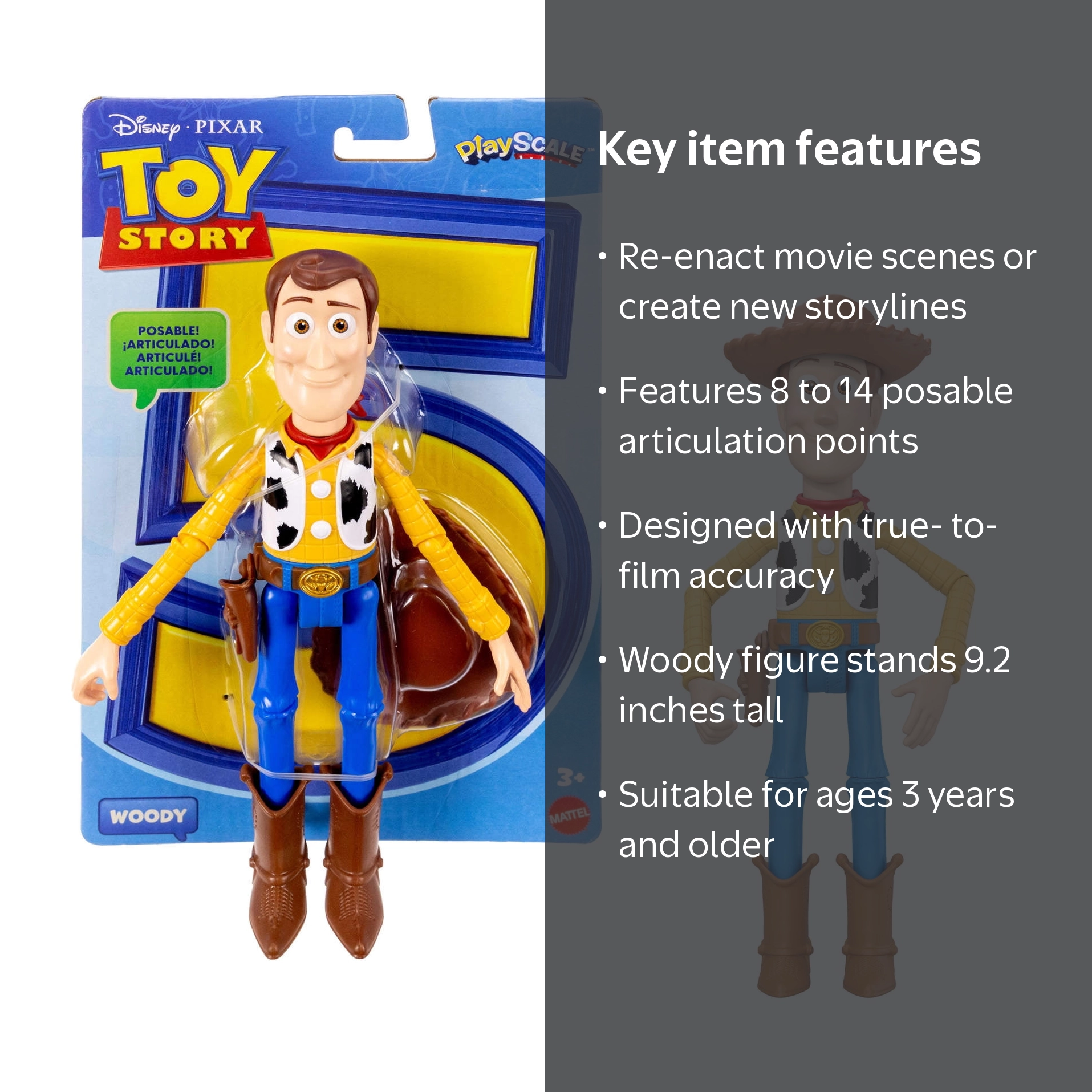 Disney and Pixar Toy Story Woody Action Figure 9.2 Inch Tall