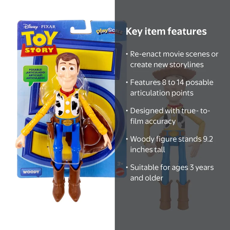 Disney and Pixar Toy Story Woody Action Figure 9.2 Inch Tall