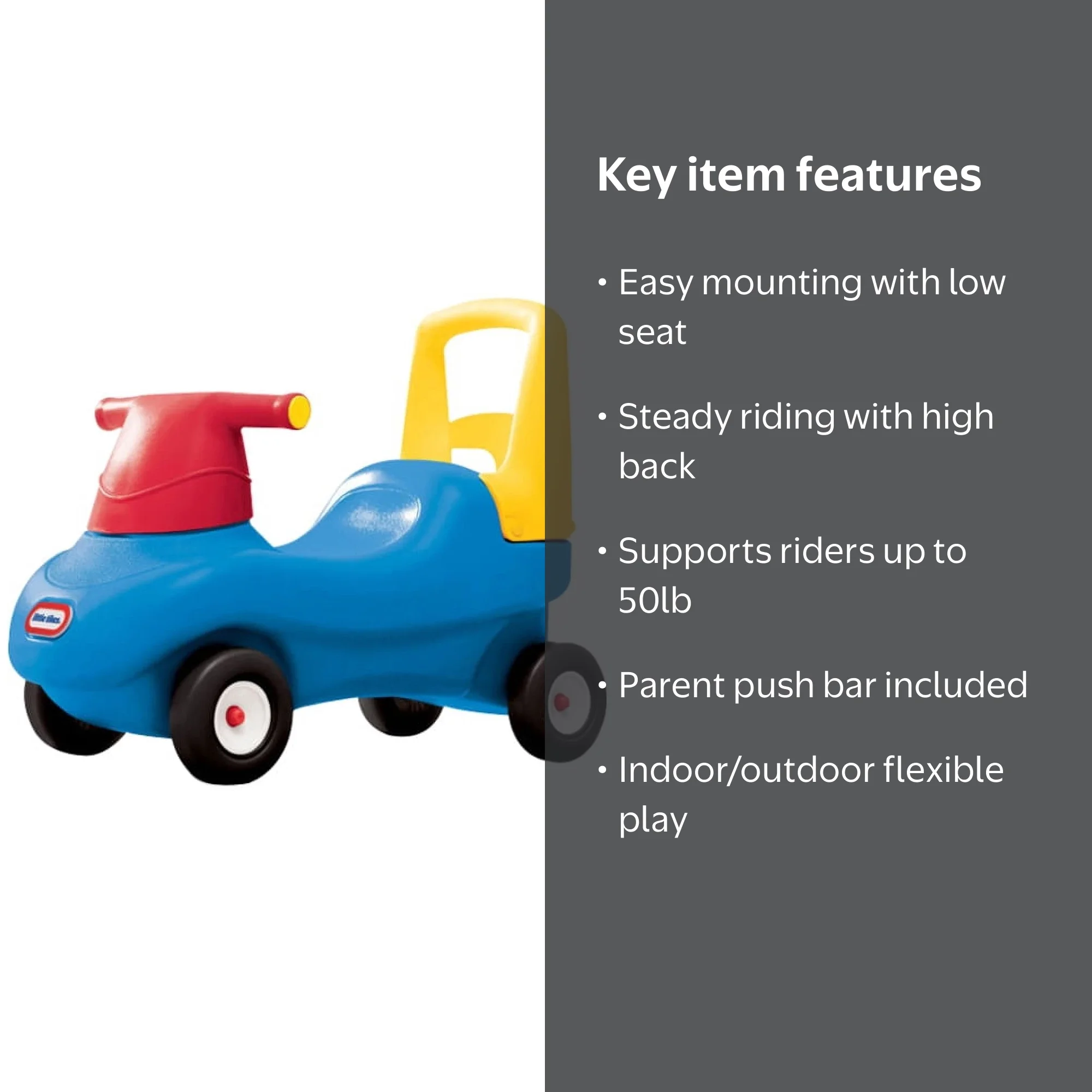 Little Tikes Toddler Kids Outdoor Push and Ride Racer Car Toy