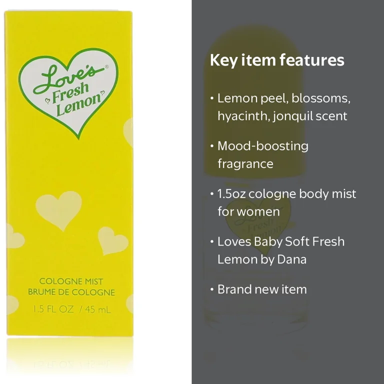 Love's Baby Soft, Cologne Body Mist, Fresh Lemon, 1.5oz - Walmart.com