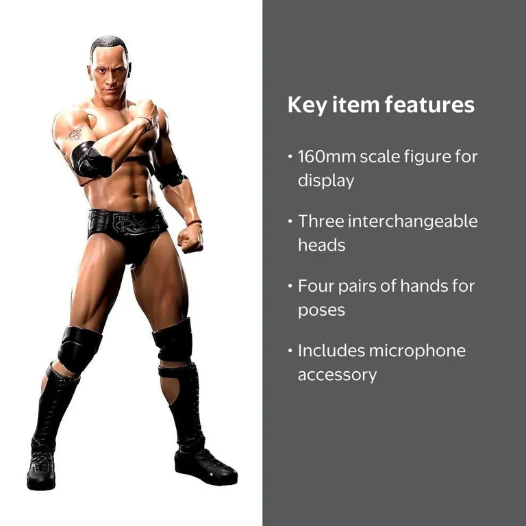 S.H.Figuarts WWE Wrestling The Rock Action Figures - Walmart.com