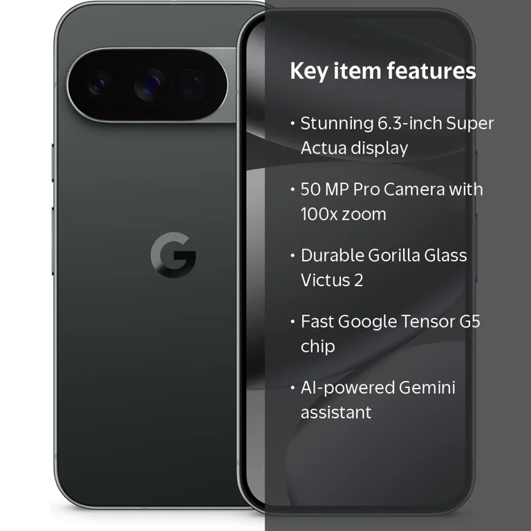 Google Pixel 10 Pro Factory Unlocked 128GB - Obsidian - Walmart.com