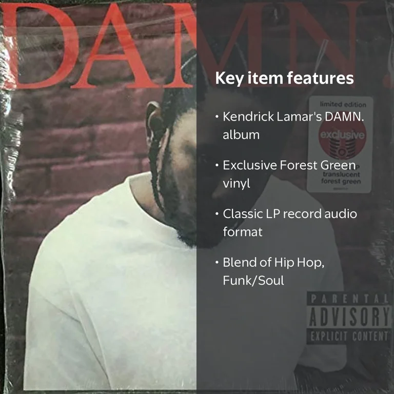 Kendrick Lamar – Damn. LP green - Walmart.com