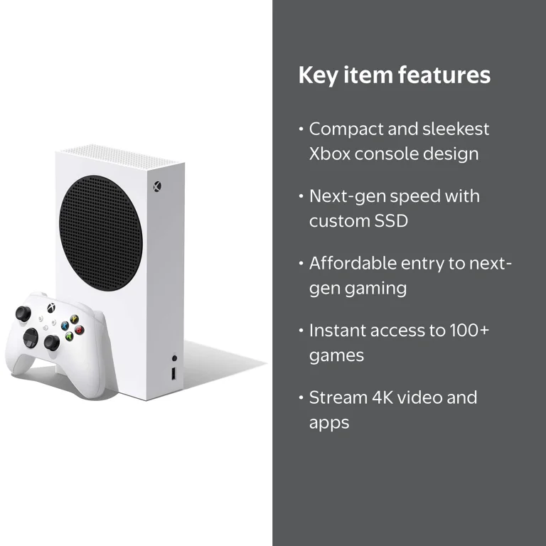 Xbox Series S, Next-Gen Digital Console with High-Speed SSD and 4K