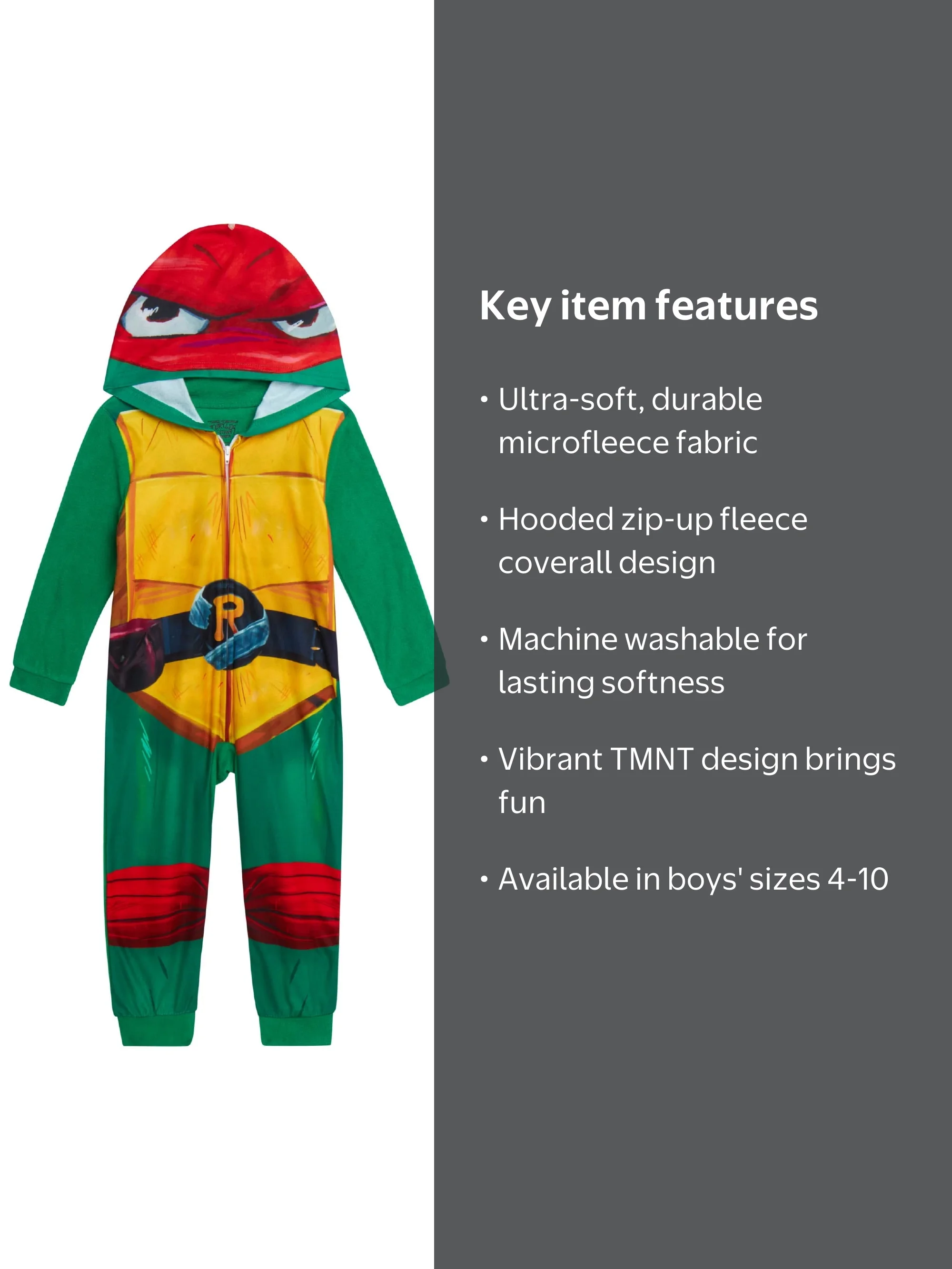 Teenage Mutant Ninja Turtles Boys' Pajamas - Ninja Turtles Zip Up