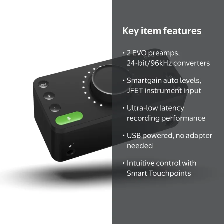 Audient EVO 4 USB Audio Interface: Pro Recording Solution for