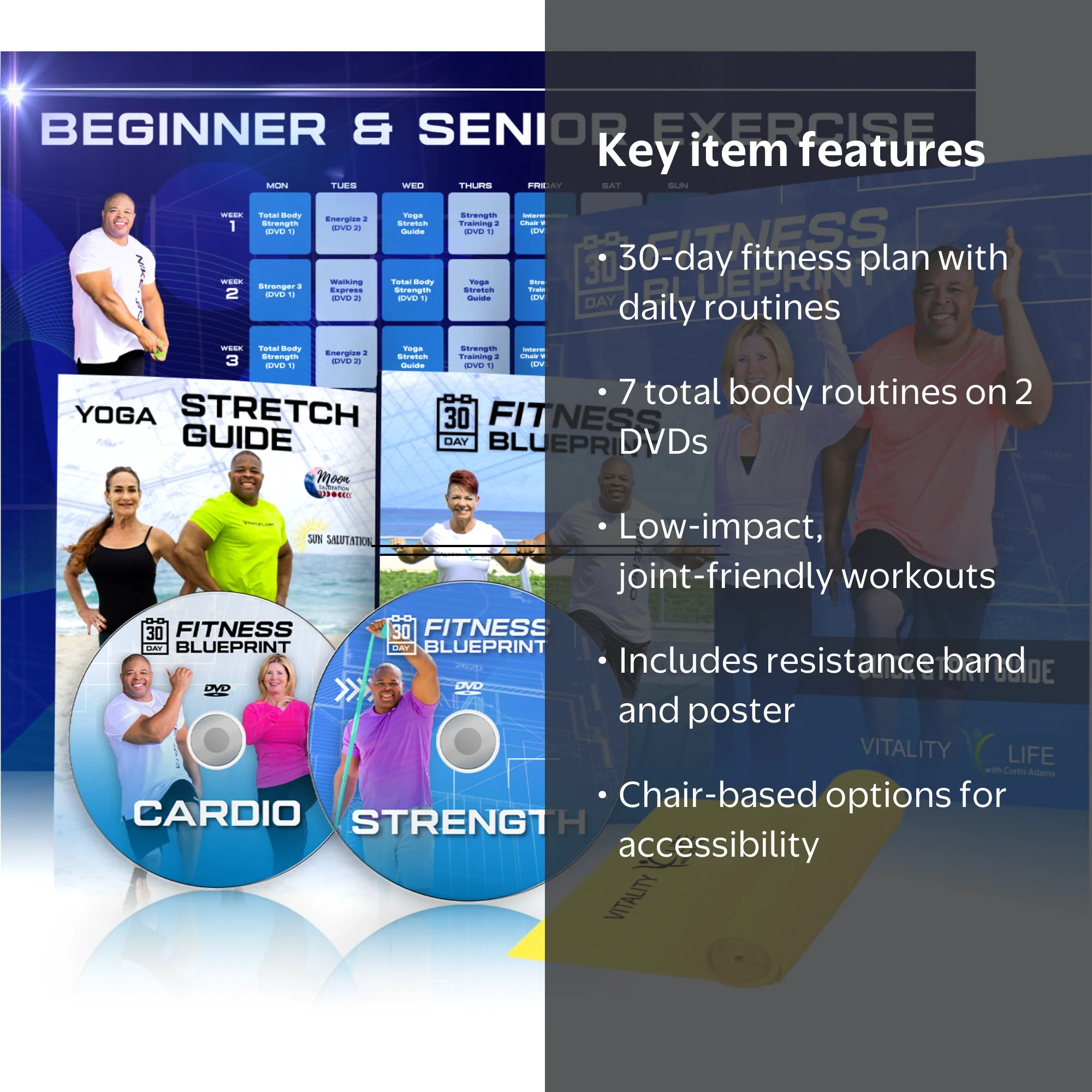 Exercise for Seniors & Beginners- Fun 30 day workout plan- Step by
