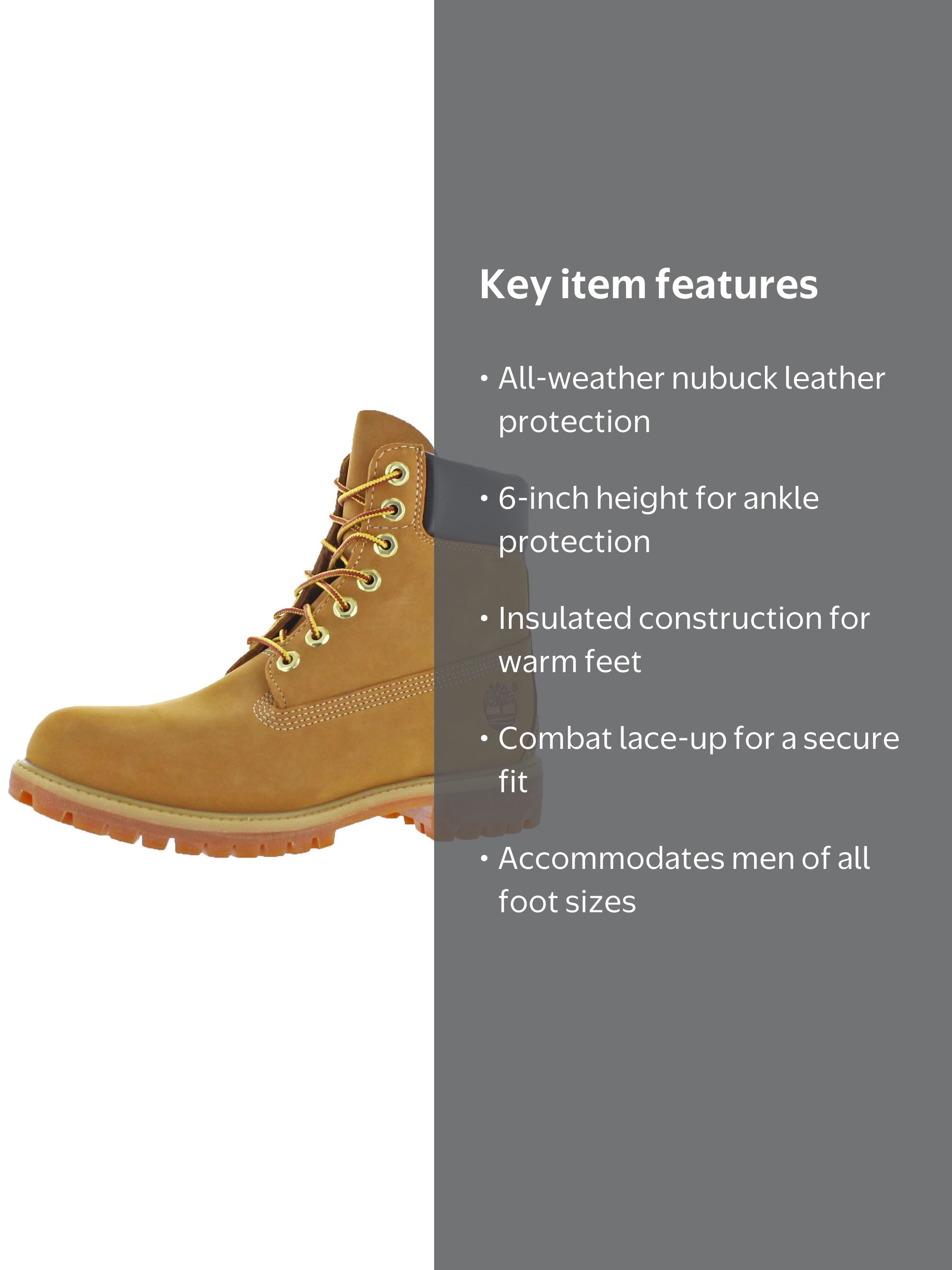 Timberland Men's Classic 10061 Nubuck Leather 6-inch Waterproof