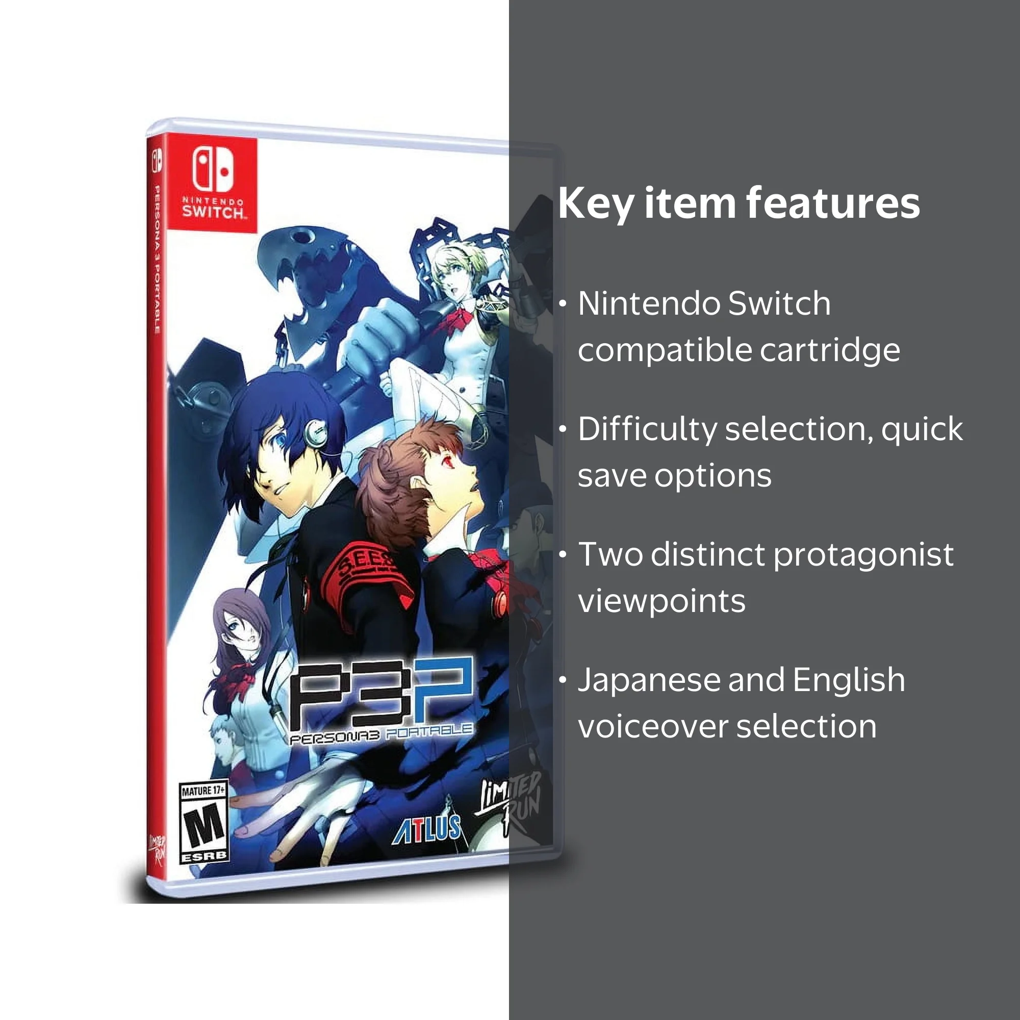 PERSONA 3 PORTABLE Brand New Sealed NSW Game Nintendo Switch