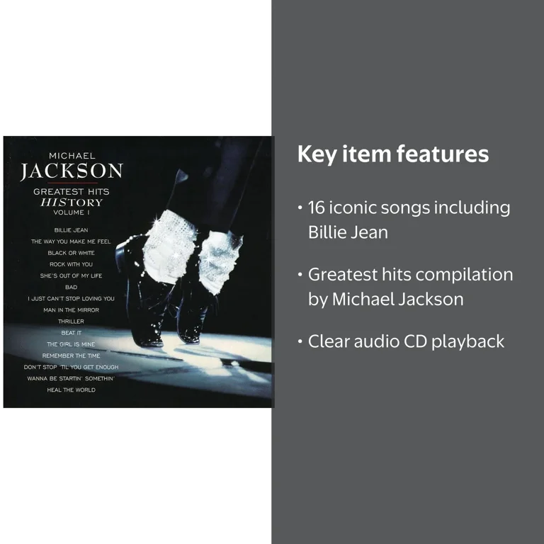 Michael Jackson - Greatest Hits: History Volume 1 CD, 16 tracks