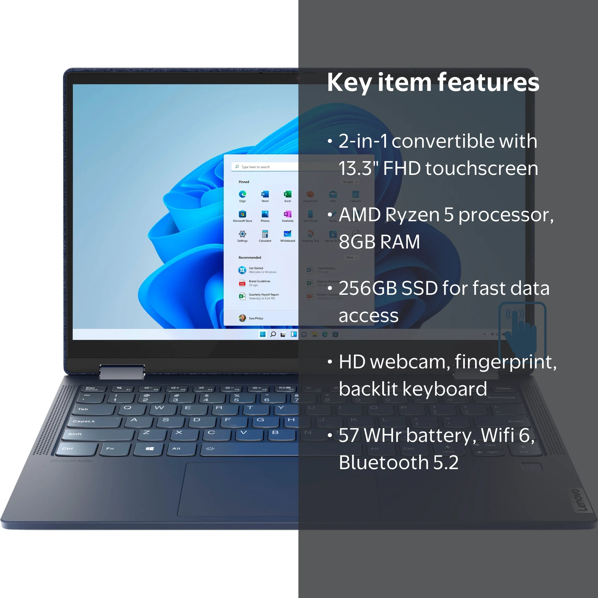 Lenovo Yoga 6 13 2-in-1 Laptop (AMD Ryzen 5 5500U 6-Core, 13.3