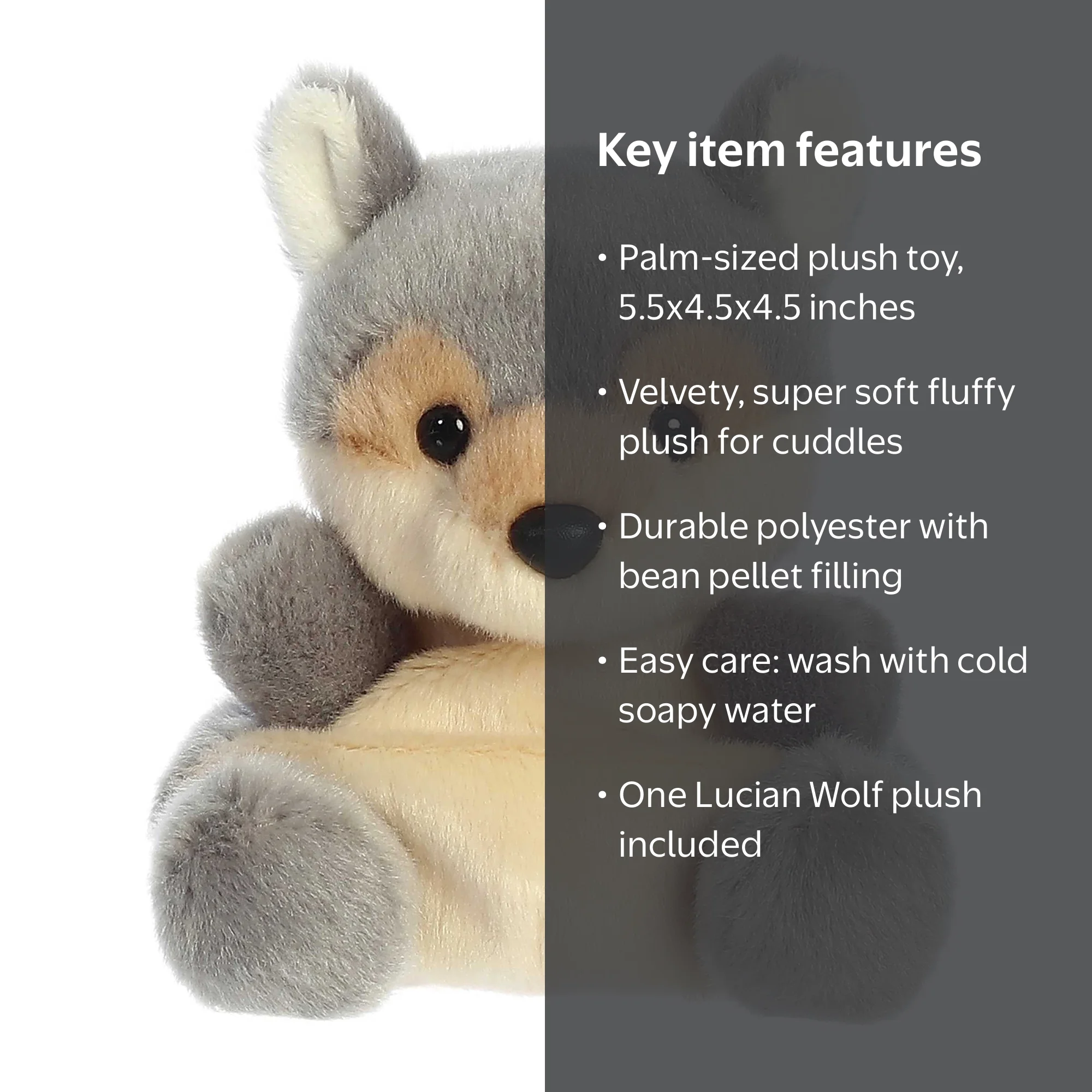 Aurora - Mini Gray Palm Pals - 5.5