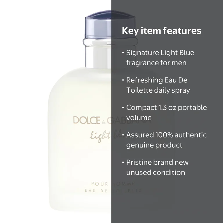 Dolce & Gabbana Light Blue Eau De Toilette Spray, Cologne for Men