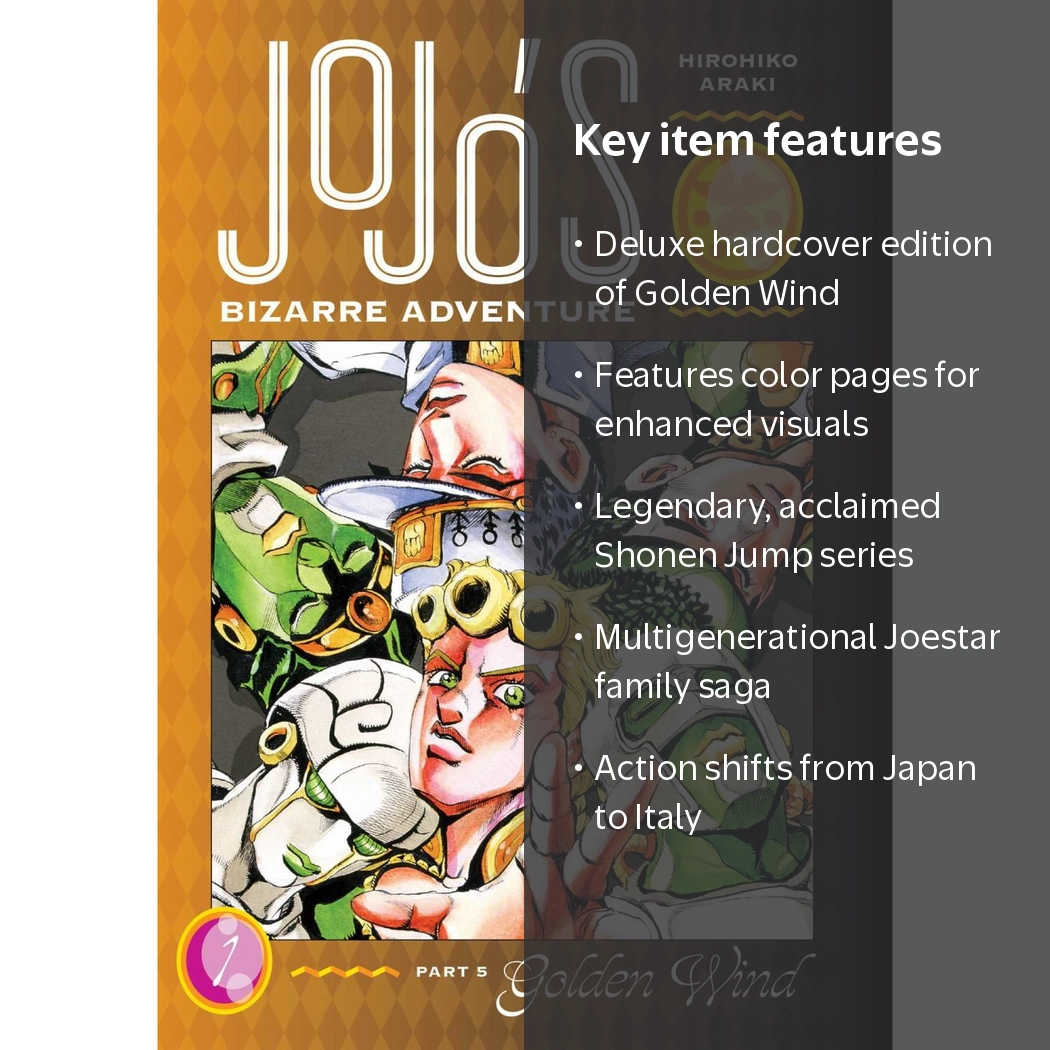 JoJo's Bizarre Adventure: Part 5--Golden Wind, Vol. 1, Hardcover