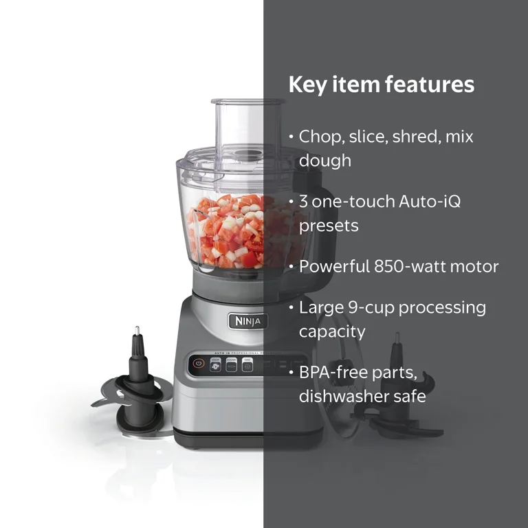 Ninja Professional Food Processor, 850W, 9-Cup Electric Prep