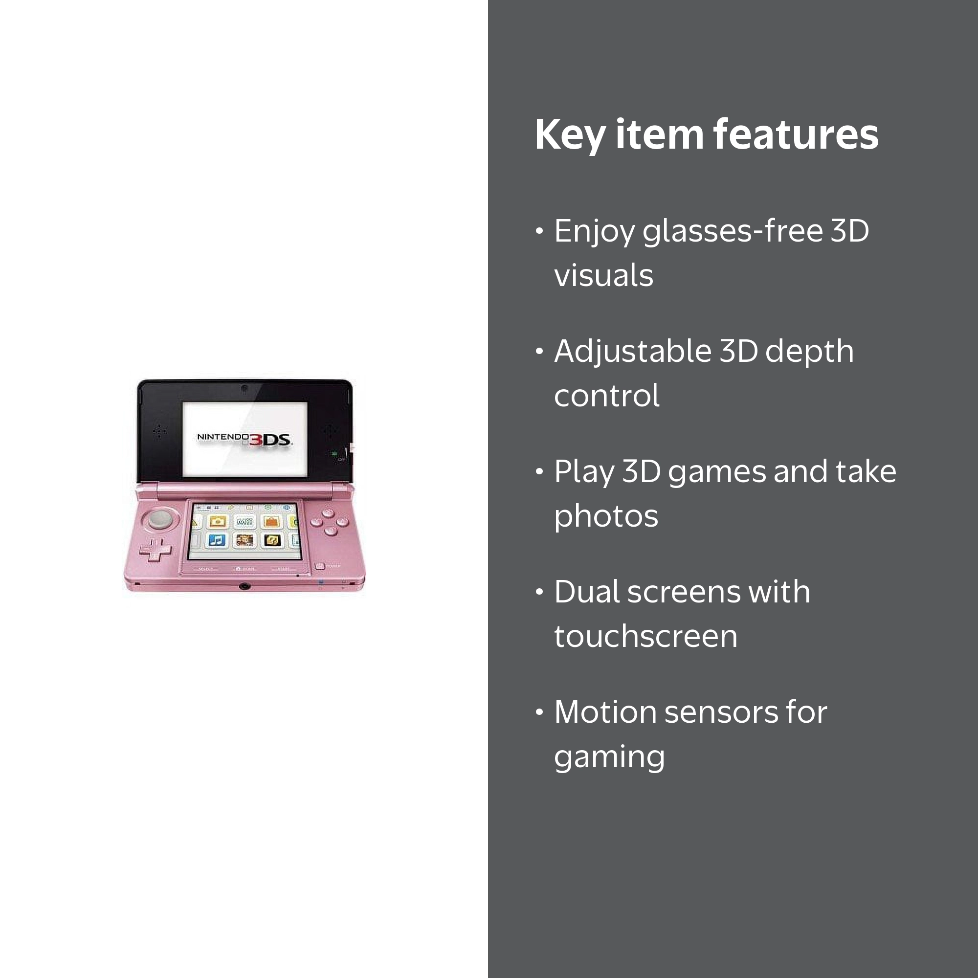 New Nintendo 3DS System, Pearl Pink Gaming Console - Walmart.com