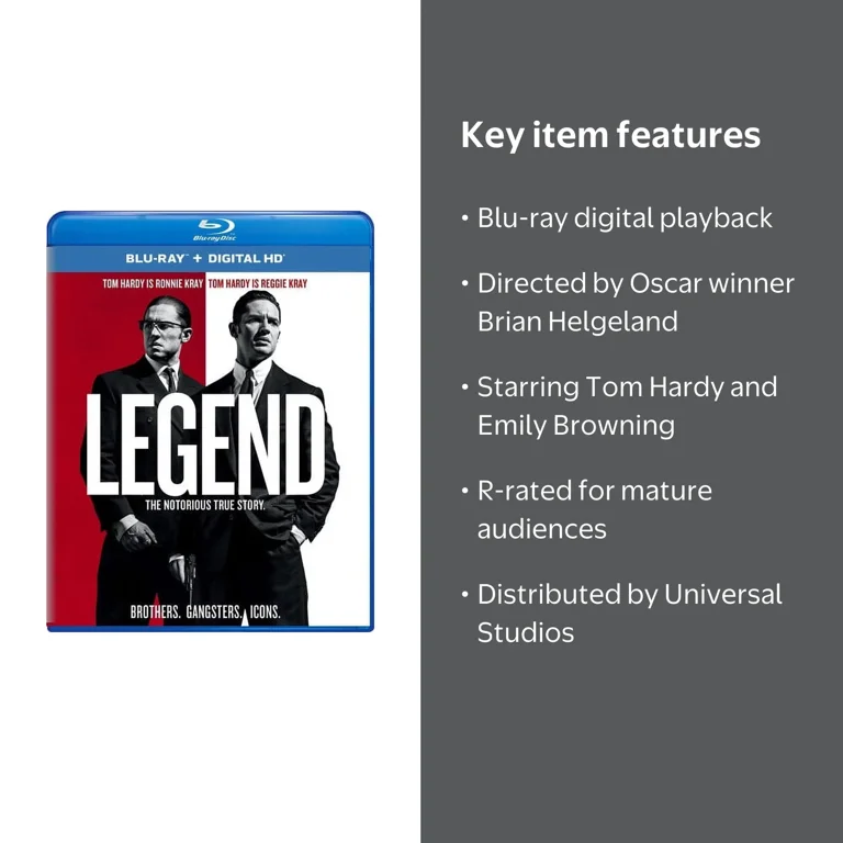 Legend Blu-ray: True Story of London's Notorious Kray Twins by