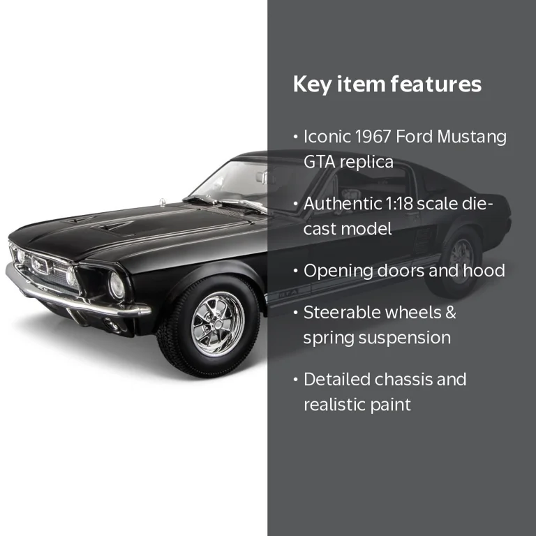 1:18 1967 Ford Mustang GTA Fastback - Walmart.com 1:18 1967 Ford Mustang GTA Fastback - Walmart.com