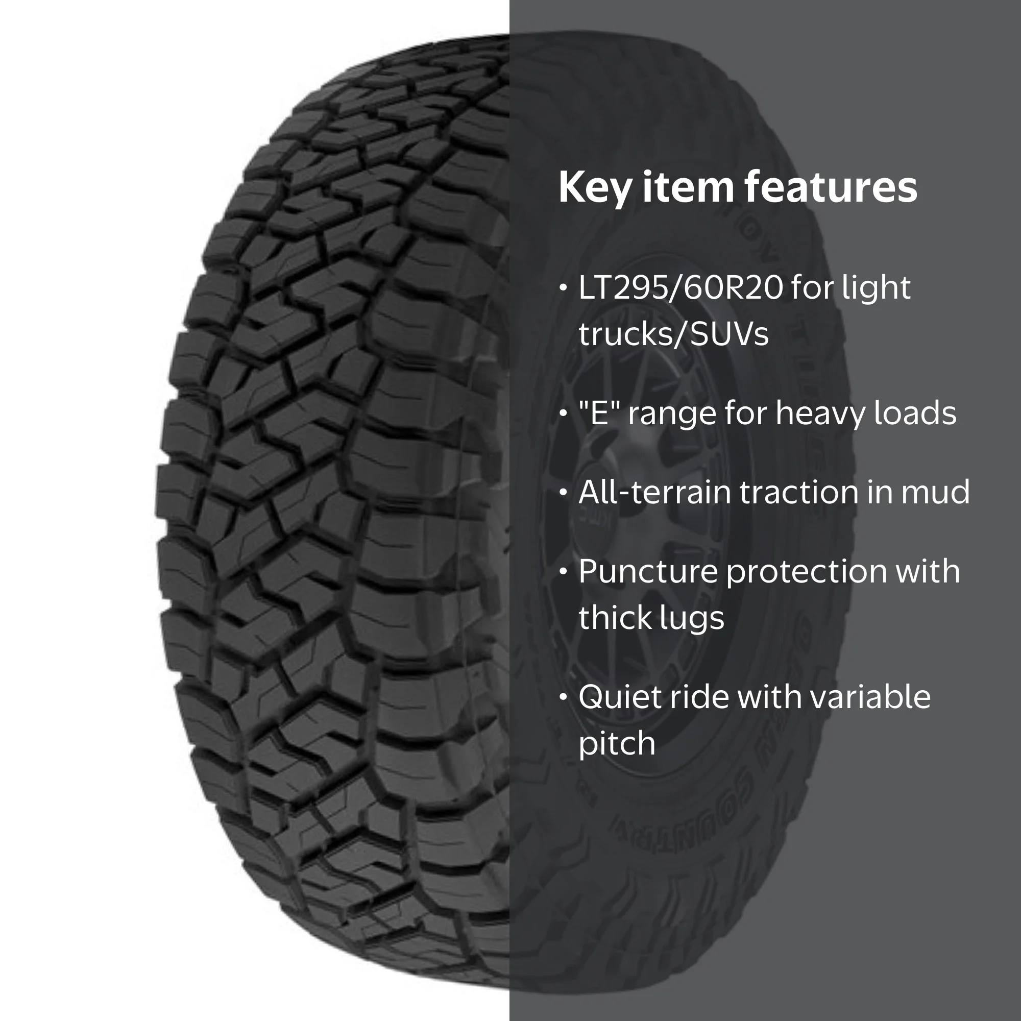 toyo Toyo Open Country R/T All-Terrain Tires LT295/60R20 E/10PLY BSW