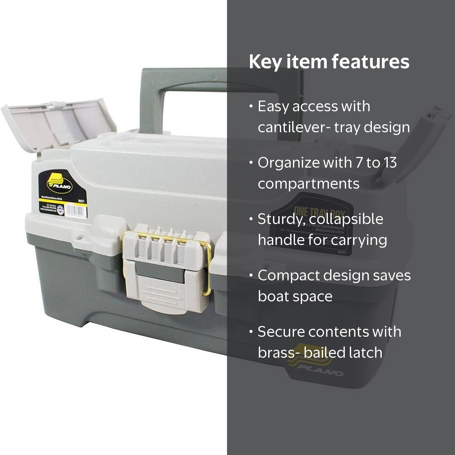 buy plano tackle box Deep StowAway 3600 Youll know its a Plano when you hear the sturdy snap of the brass Plano 6201 One-Tray Tackle Box,
