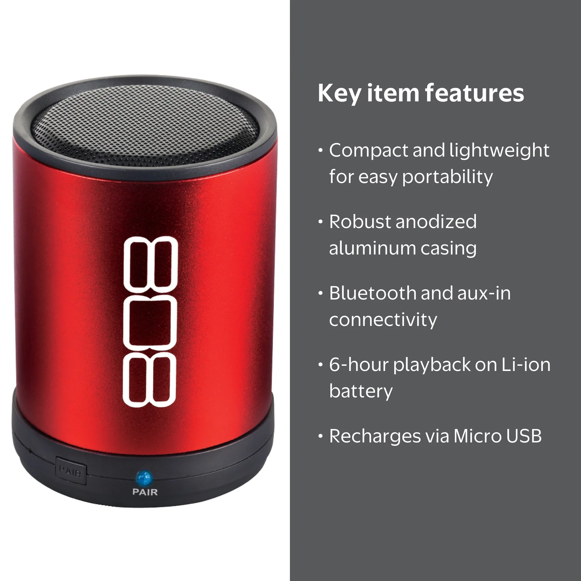 808 Audio SP880RD CANZ Bluetooth Portable Speaker - Red - Walmart.com