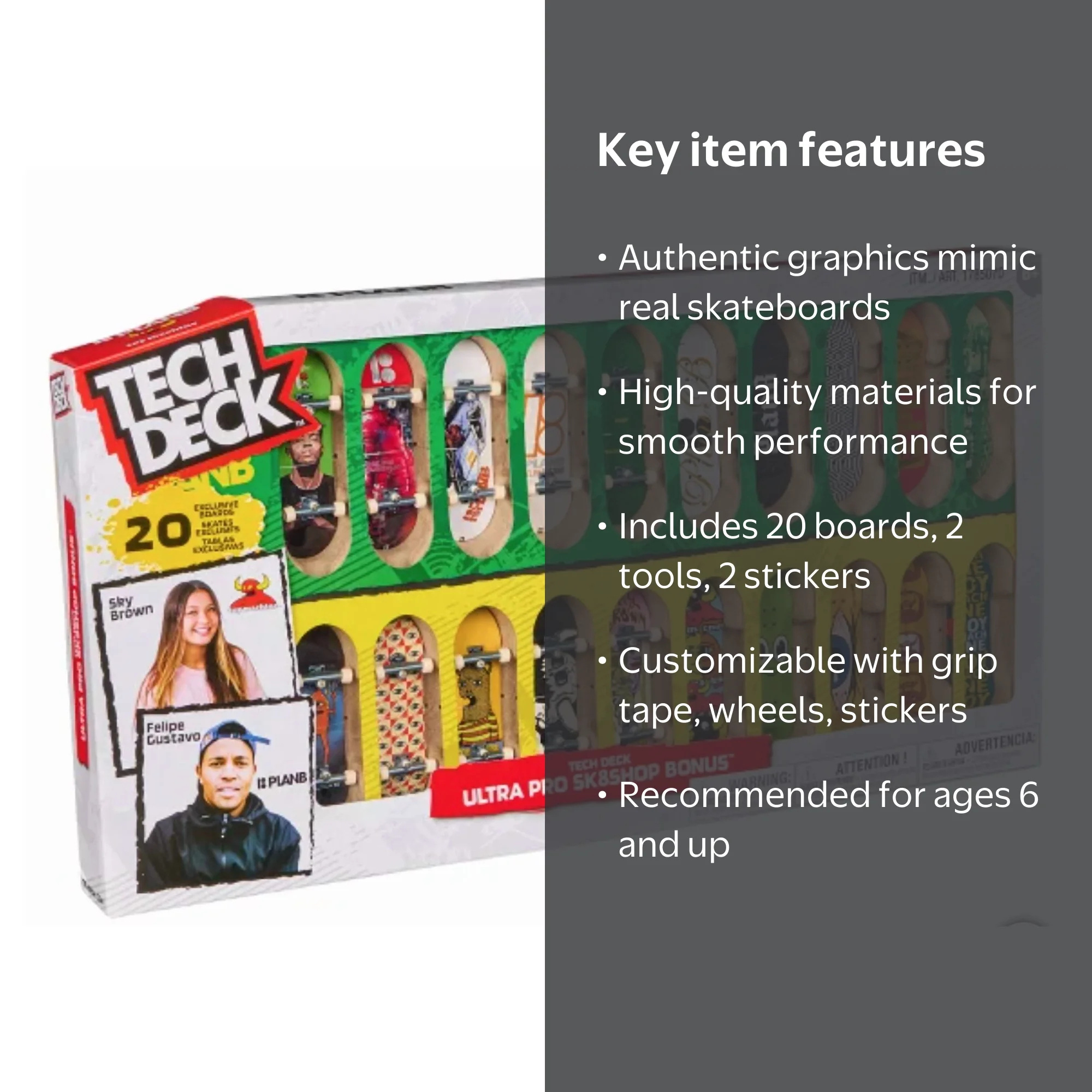 TECH DECK Ultra Pro Sk8Shop Set, Includes 20 Fingerboards, Tools