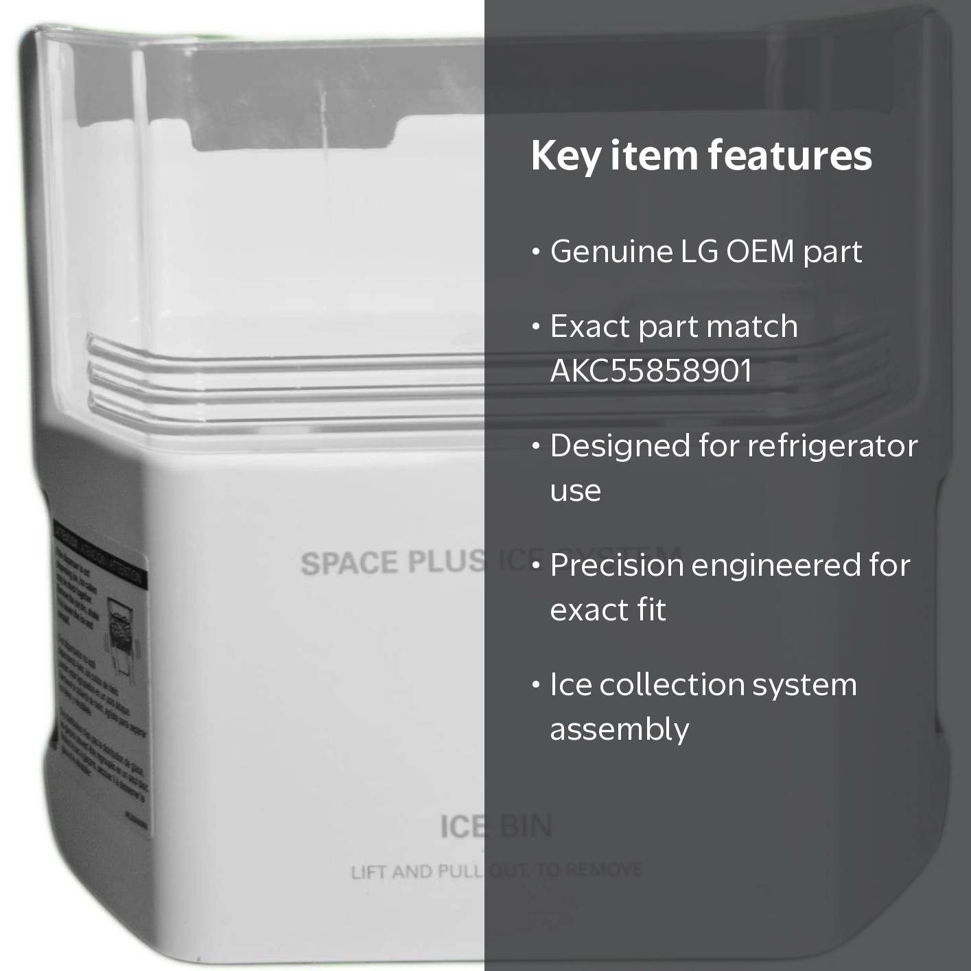 Free Shipping! LG Genuine OEM AKC55858901 Refrigerator Ice