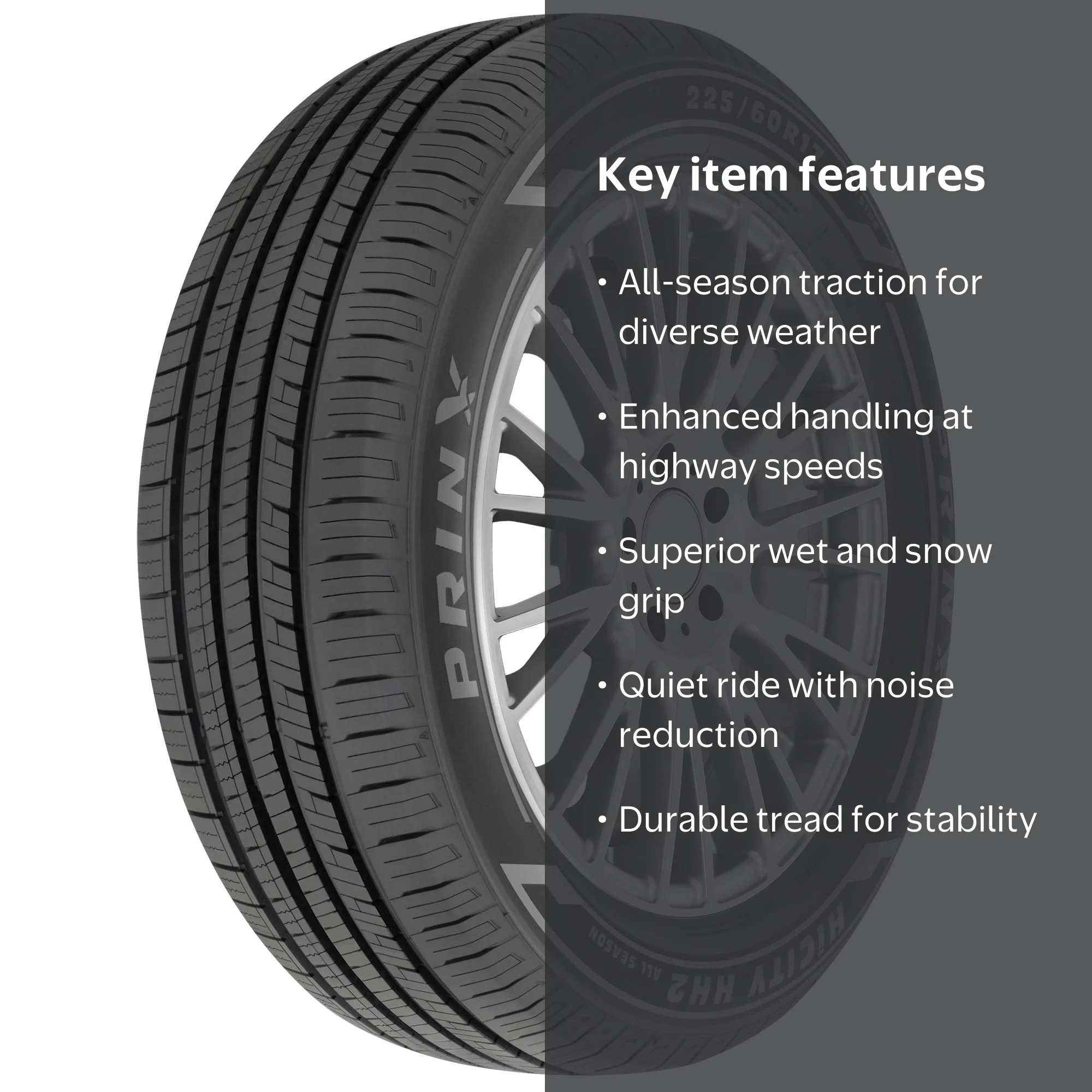 Prinx HiCity HH2 225/70R16 103H AS A/S Performance Tire for SUVs