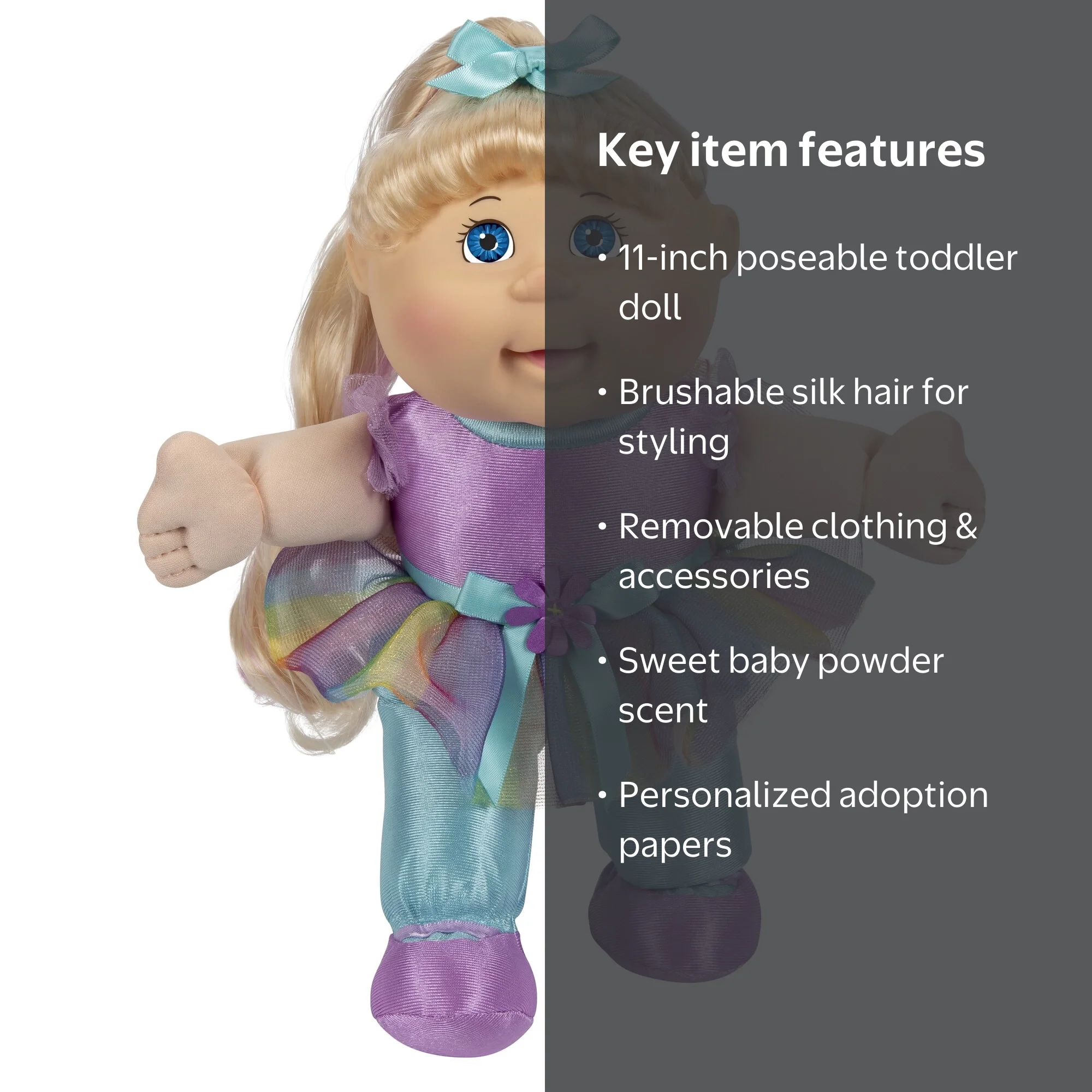 Cabbage Patch Kids Deluxe Toddler - 11'' Blonde Hair Grows Style