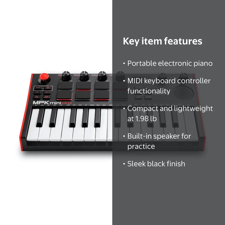 AKAI Professional, Portable Electronic Piano, MPK Mini Play MK3