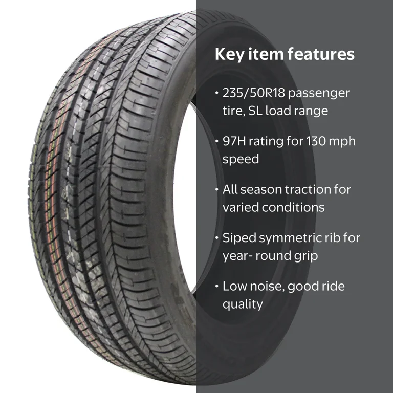 Bridgestone, Passenger Tire, 235/50R18 97H, All Season, Light
