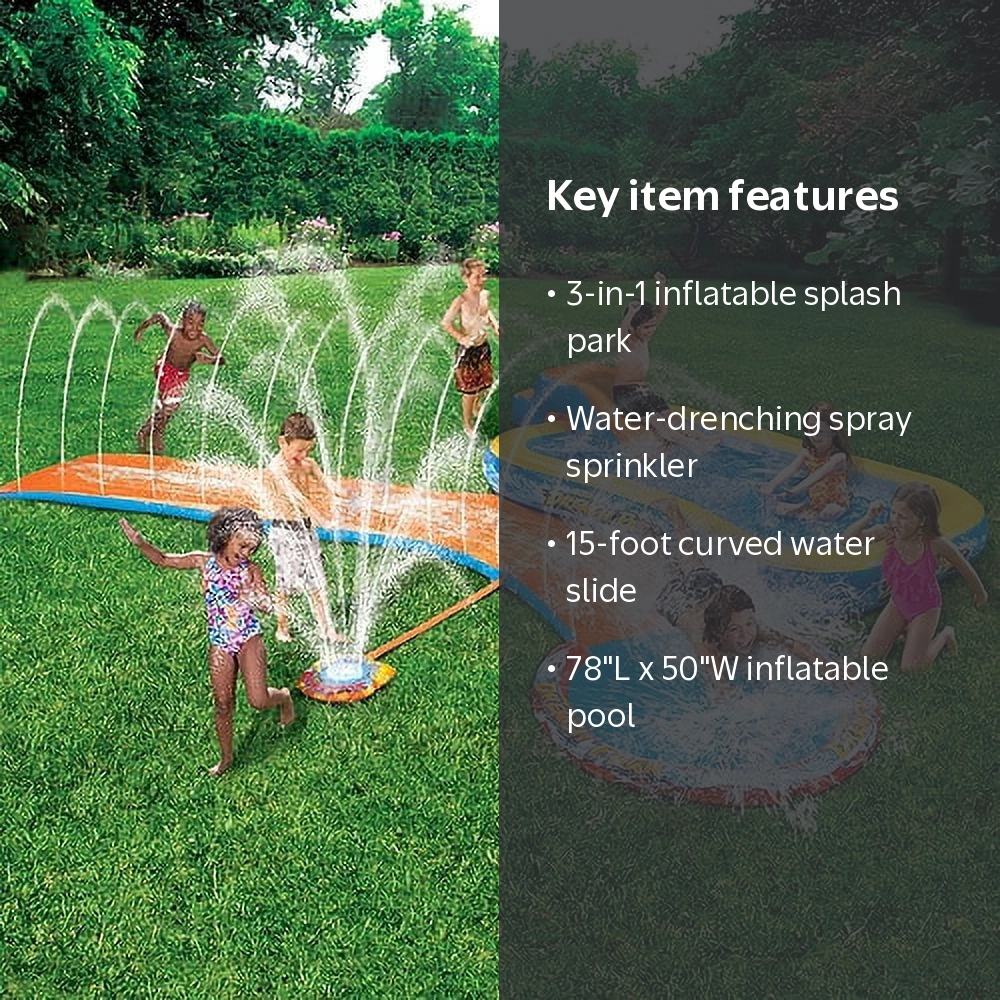 Banzai Backyard Water Slide Activity: 3-in-1 Aqua Drench